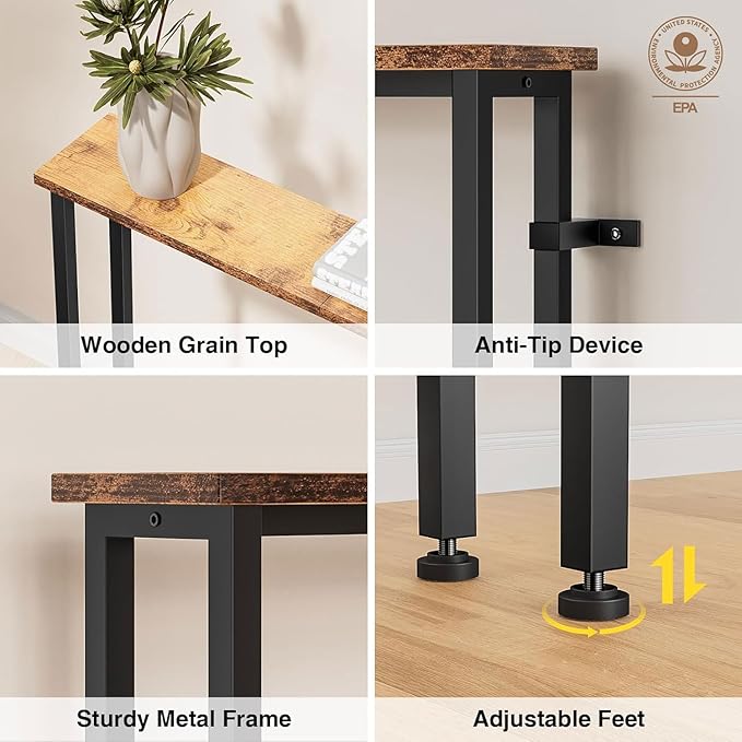 Keelian 70" Narrow Console Sofa Table