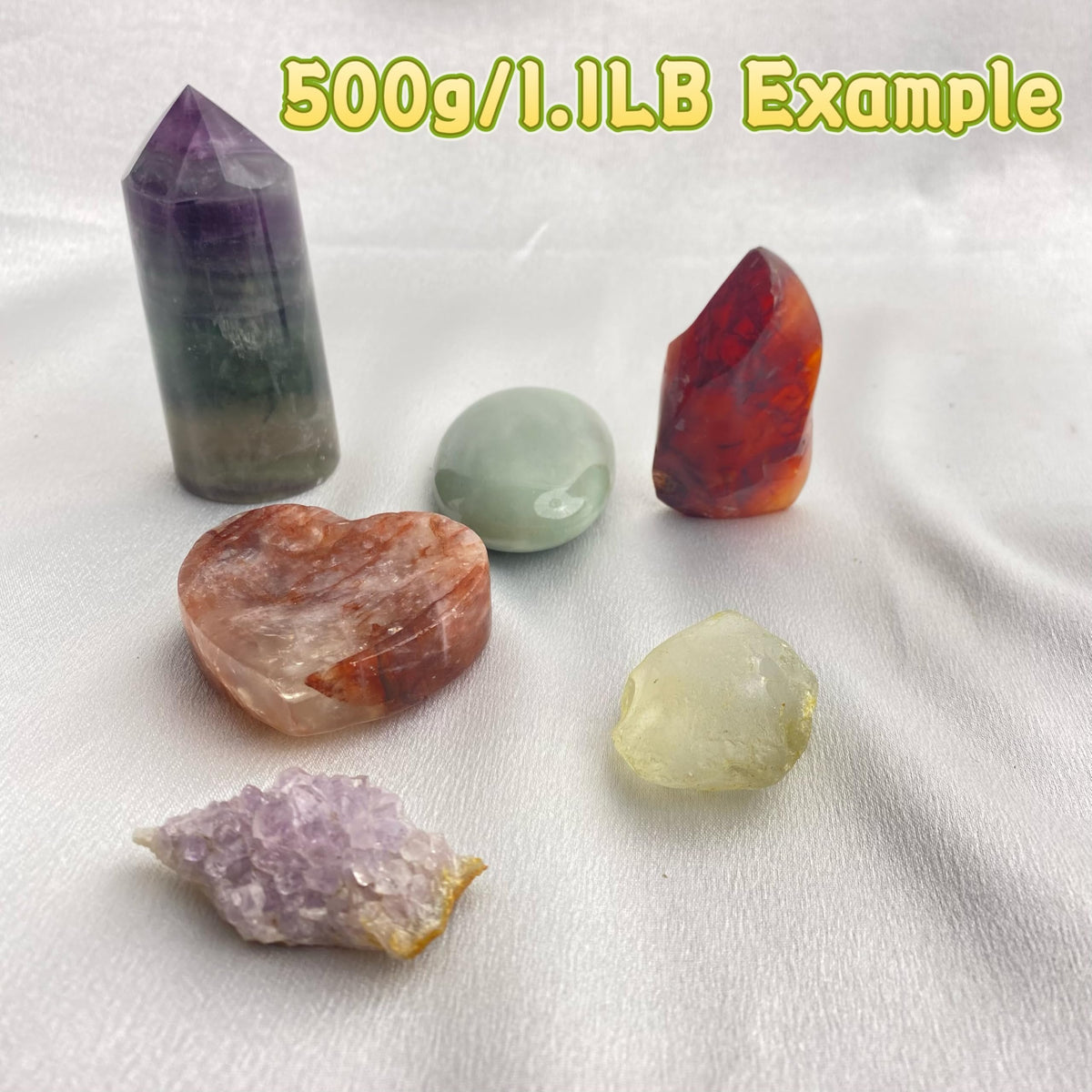 Generic 1LB Crystal Spoon Mystery Crystal Bag Quartz Crystal Raw Stone DIY Crystal Jewelry