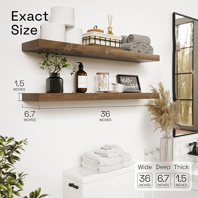 BAOBAB WORKSHOP Solid Wood Floating Shelves