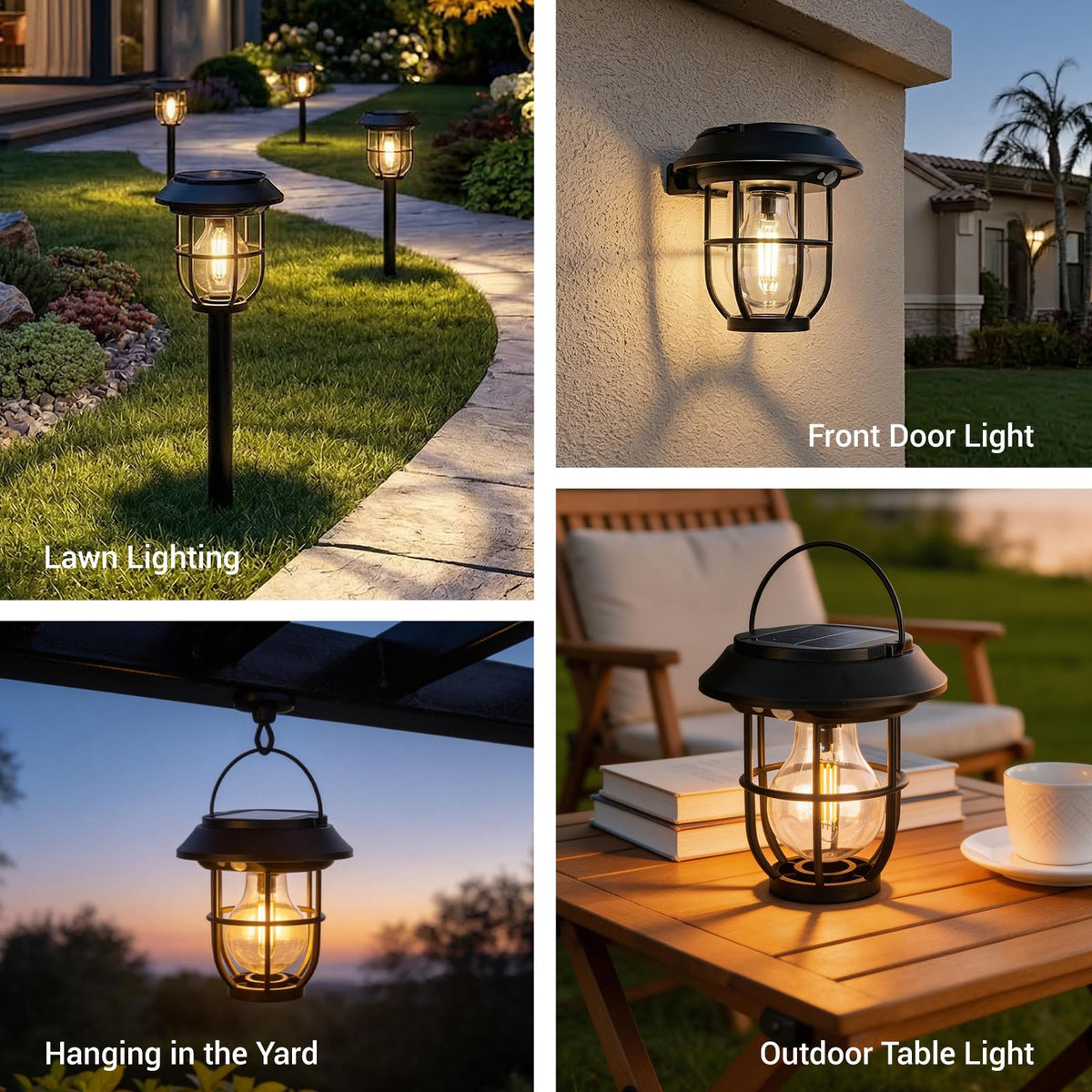 Icnice 8 Pack Solar Pathway Lights with Motion Sensor, 300LM Waterproof Outdoor Solar Lights, 3 Modes Landscape Lighting for Garden Backyard Path Driveway, Wall Mount and Hanging (Warm)