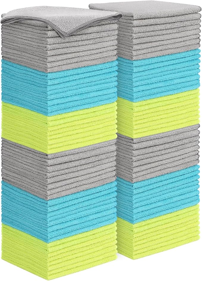 AIDEA Microfiber Cleaning Cloth-100PK, Soft Microfiber Towels