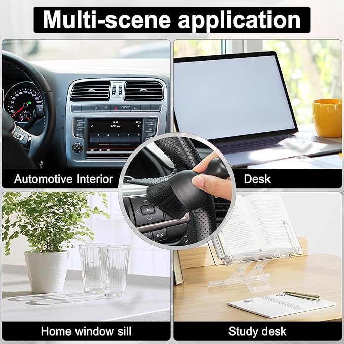 GaRhomxy Car Detailing Brushes, Car Interior Dust Sweeping Soft Brush, Soft