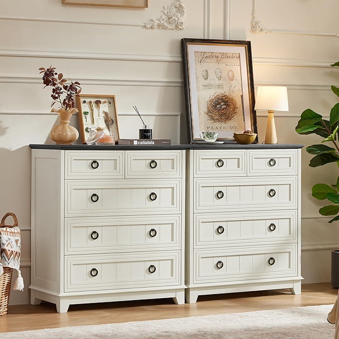 Joaxswe Farmhouse 5 Drawer Dresser