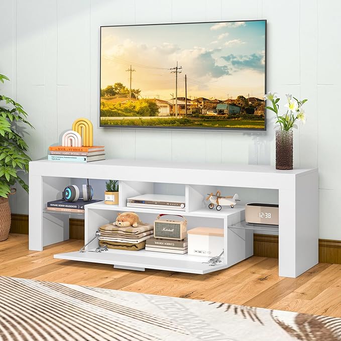 Clikuutory Modern Lighting 51 inch TV Stand