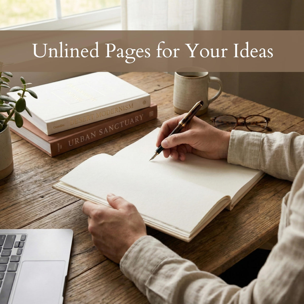 Ossedra Decorative Books for Home Decor - Set of 3 Real Linen Hardcover Books with Blank Pages - Modern Farmhouse Coffee Table Decor, Shelf & Entryway Styling Accent (Neutral Tones)