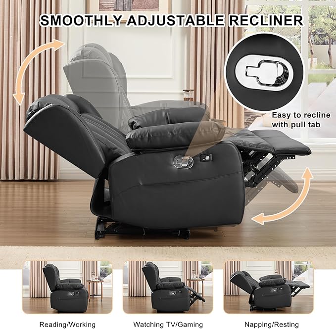 58.3" Reclining Loveseat Sofa, RV Loveseat Recliner Couch