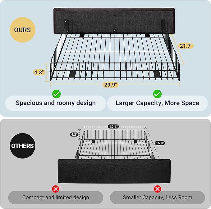 Allewie Upholstered King Size Platform Bed Frame