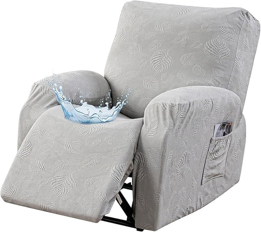 Gennia Recliner Chair Covers 3 Pieces, Waterproof Jacquard Reclining Chair Cover