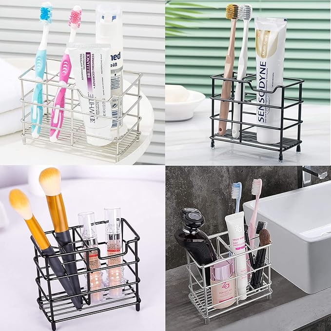 Urbanstrive 304 Stainless Steel Bathroom Toothbrush Holder Toothpaste Holder