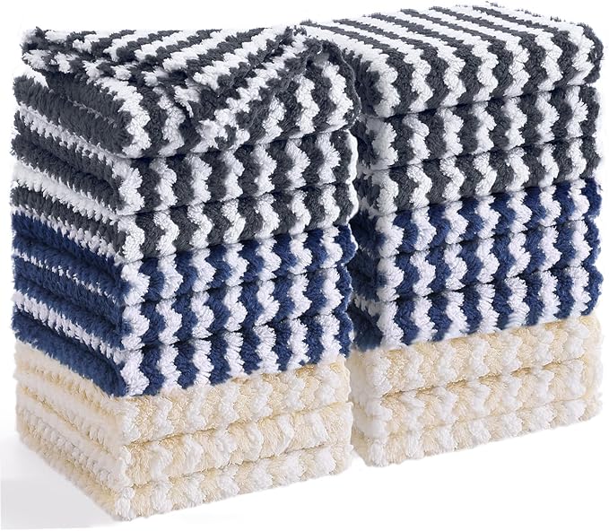 Homaxy 18 Pack Kitchen Dish Cloths, Ultra Soft and Absorbent Dish Towels