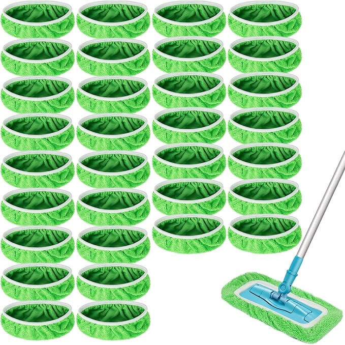 Reusable Dry Sweeping Cloths Microfiber Wet Mop Pads Compatible
