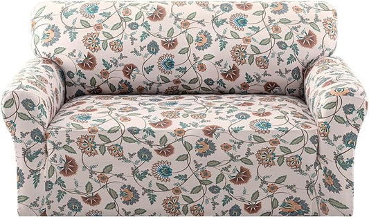 H.VERSAILTEX Printed Loveseat Covers 2 Cushion Couch Covers