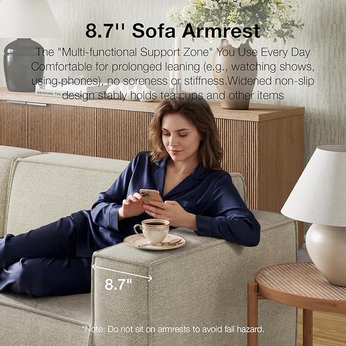 Novilla 84.3" Modular Sectional Sofa, No Assembly Cloud Sectional Couch