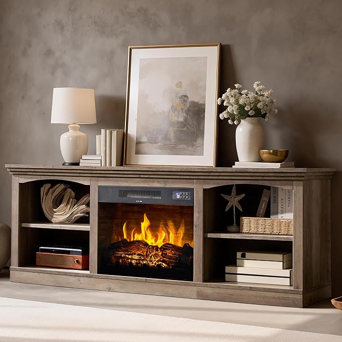 AMERLIFE 70 Inch Fireplace TV Stand