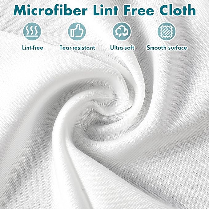 100 Pcs Cleanroom Cloth Wipes Microfiber Lint Free Cloth Disposable Clean