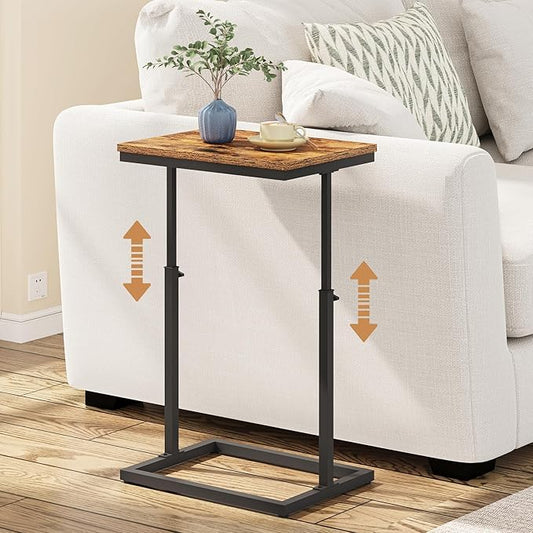 TUTOTAK End Table, Side Table, Tall Couch Table, Sofa Table, Living Room
