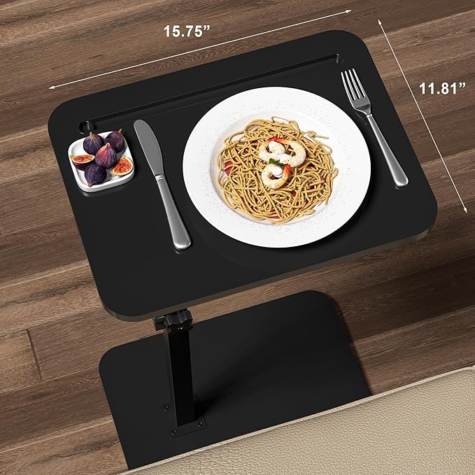 360° Swivel Sofa Side Table for Couch
