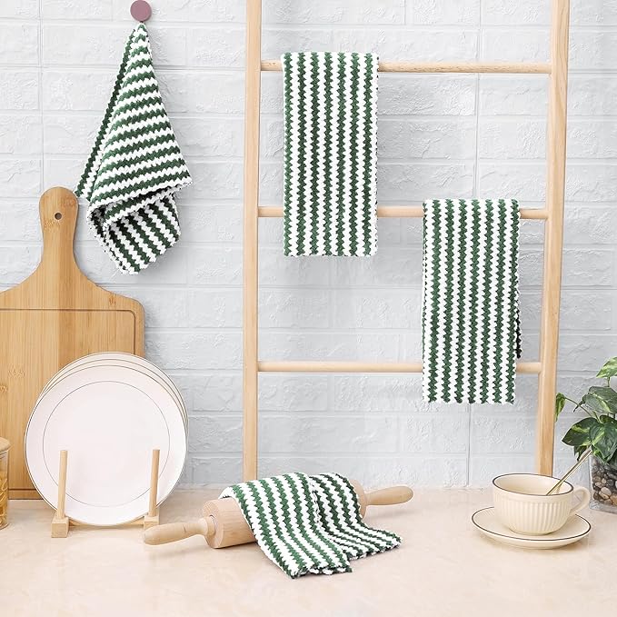 Homaxy Kitchen Towels, Ultra Soft and Absorbent Dish Towels, Reusable Fast