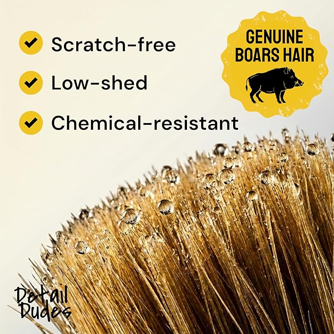 Soft Boar Hair Car Detailing Brush Set