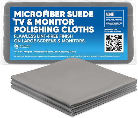 Microfiber Wholesale Premium TV Screen Cleaning Cloth Gray | 14”x14” | 3pk |