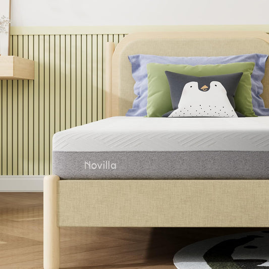 Novilla Twin Mattress - 8-Inch Gel Memory Foam for Pressure Relief & Plush Comfort | Bed in a Box
