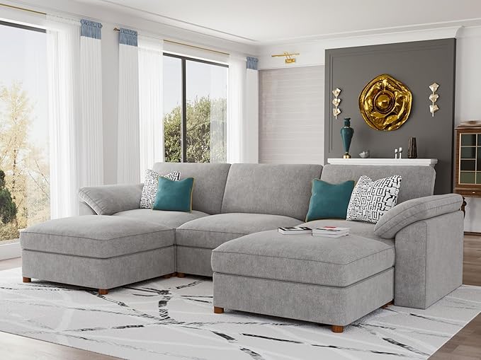 EASE MOOSE Sectional Modular Sofa, Comfty U Shape Sectional FSC Certified