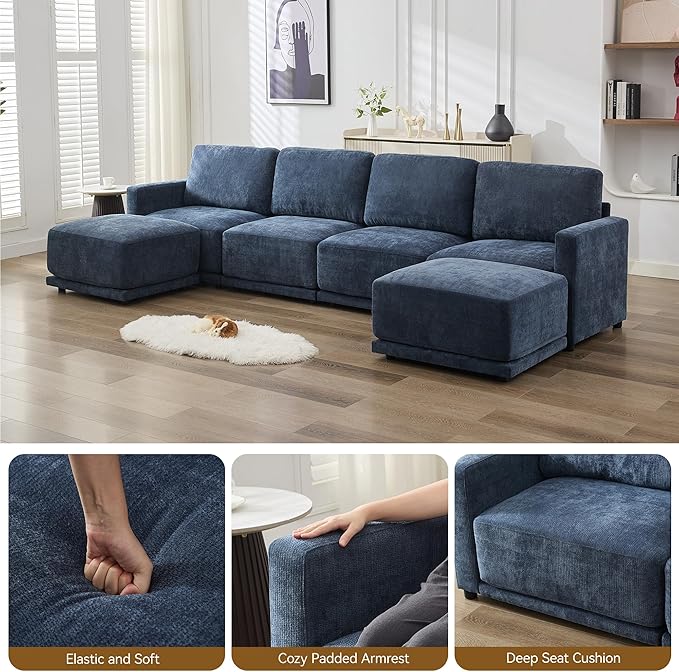 44.2" Chenille Oversized Chair