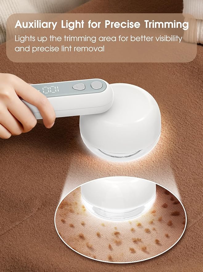 COPPA Lint Remover, LR-01 Remove Fuzz Lint USB-C Rechargeable 6 Blades & 3