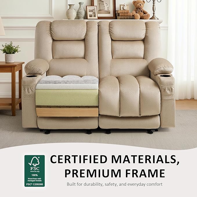 MCombo 55.9" Zero Gravity Power Loveseat Recliner