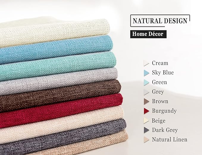 Stellhome Burlap Throw Pillow Covers Solid Farmhouse Linen Pillowcase