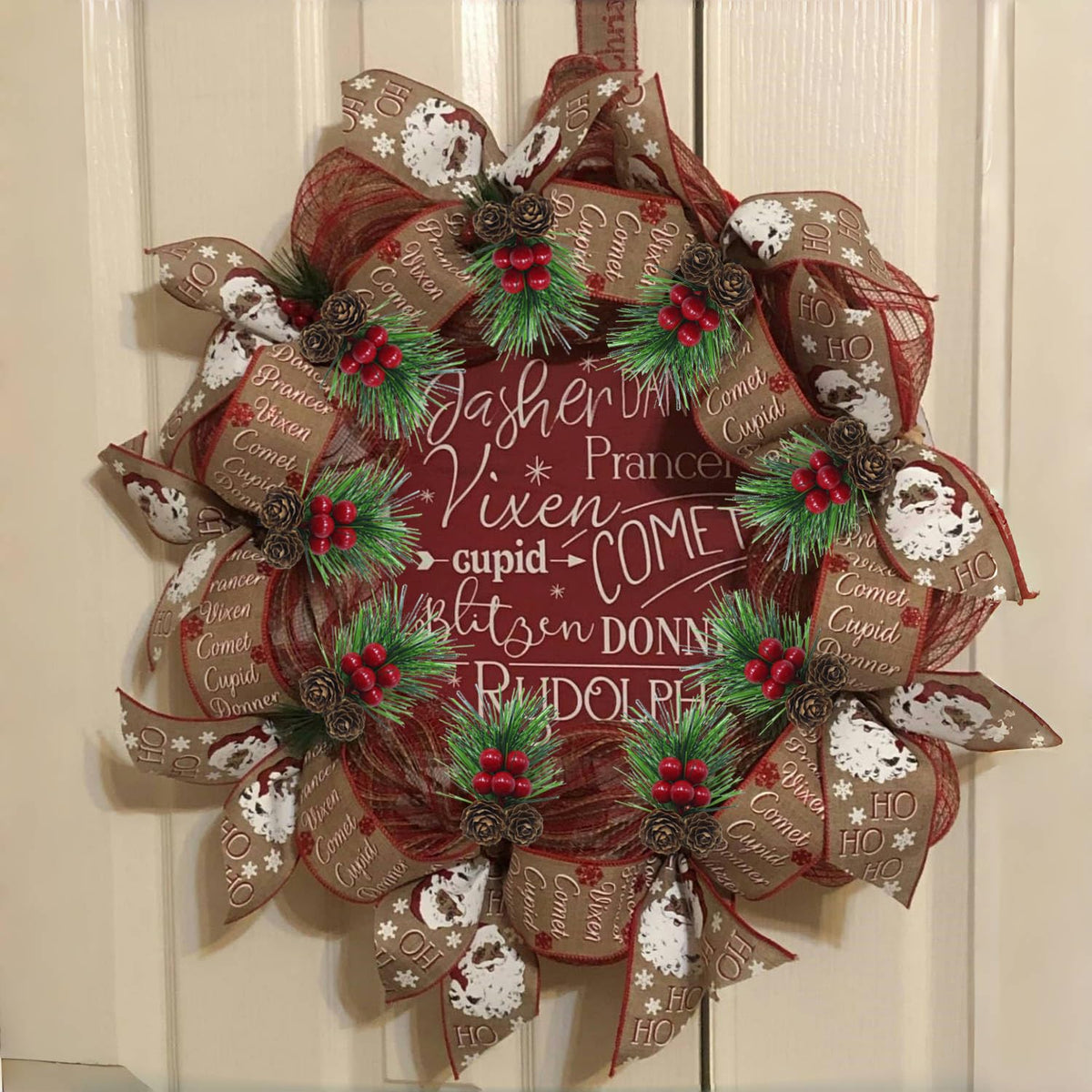 Christmas Floral Picks with Pine Cones and Holly Berries, 30Pcs Artificial Pine Greenery Stems Christmas Picks and Sprays for Holiday Decoration, Crafts, Gift Wrap Embellishments (30)