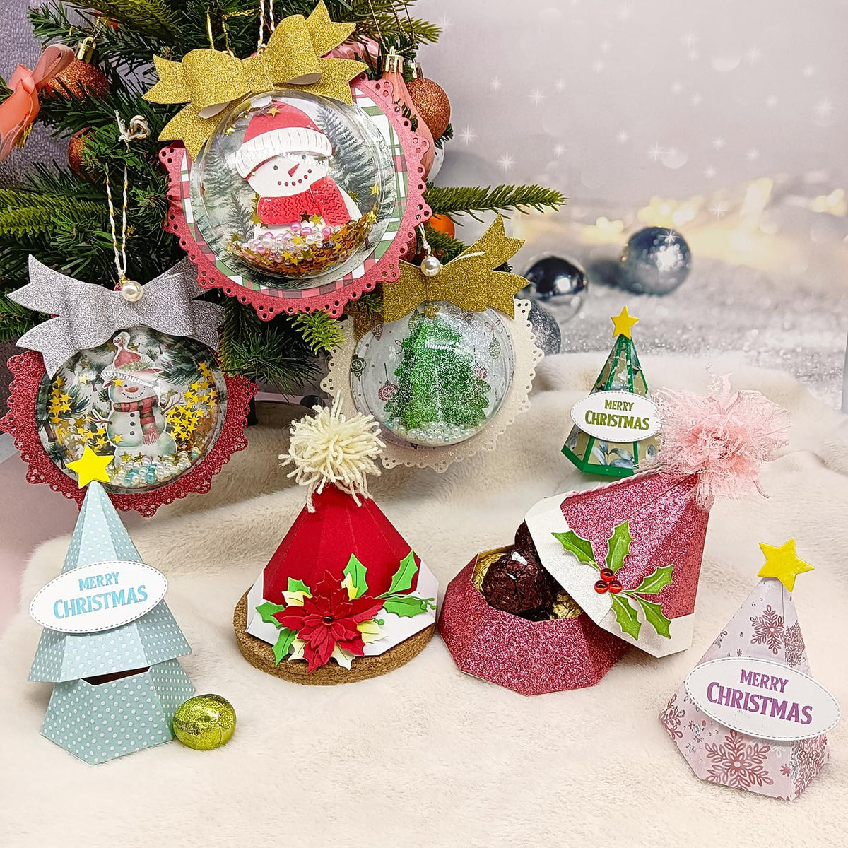 Alinacutle Christmas Decoration Candy Box Metal Cutting Die Cut for Gifts Packing Handmade Paper Craft Birthday Festival Celebrate Presents Container -Alinacutle
