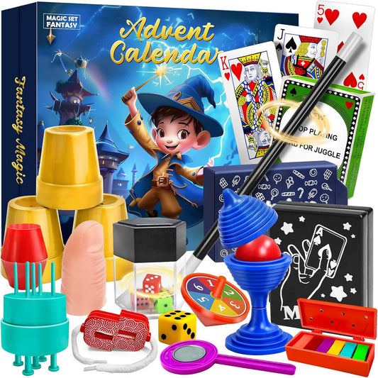 Magic Set Advent Calendar 2025 - Engaging Tricks & STEM Toys for Kids Aged 8-12 | Perfect Christmas Gift