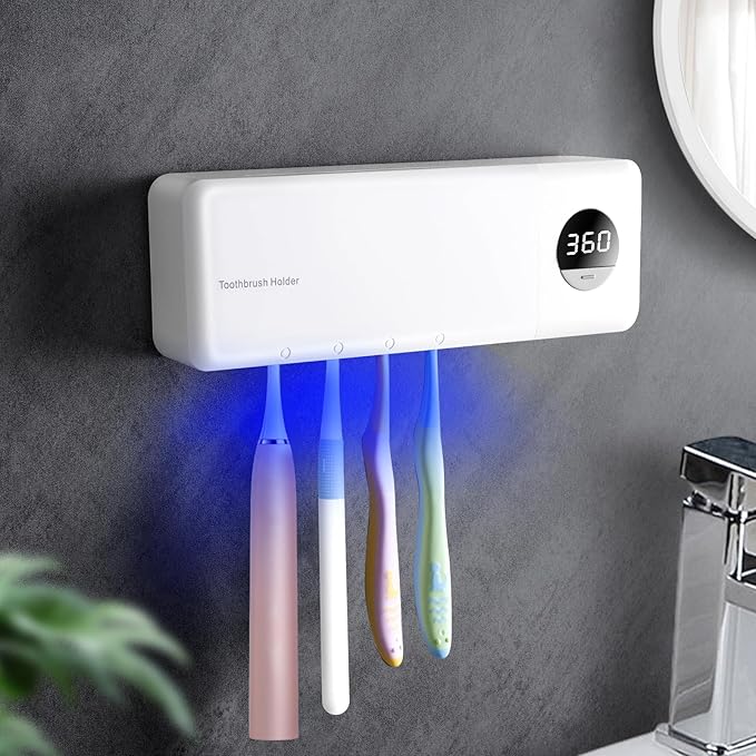 Sanitizeri Toothbrush Holder, Sanitizeri Toothbrush Cleaner, 2000mAh