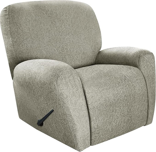 ANARACHON Recliner Chair Covers Leather Look, 4 Pieces Recliner Covers Non Slip