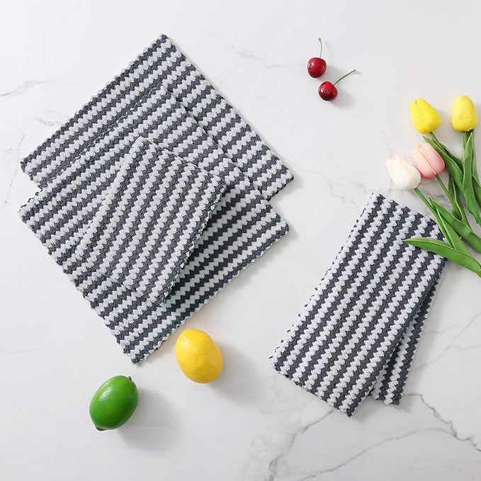Homaxy 12 Pack Kitchen Dish Cloths, Ultra Soft and Absorbent Dish Towels