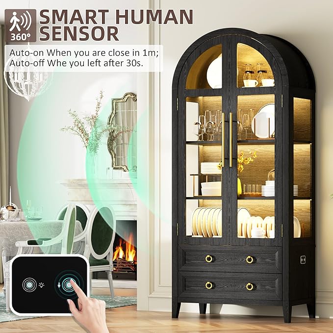Vlsrka 71" Arched Display Cabinet