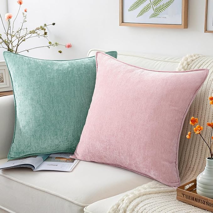 decorUhome Summer Couch Throw Pillow Covers 20x20 Set of 2, Decorative Soft