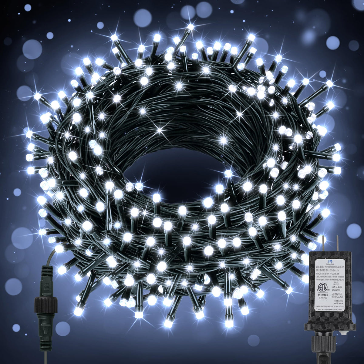 33FT Christmas Decorative Mini Lights, 100 LED Green Wire Fairy Starry String Lights Plug in, Timer & Memory & 8 Modes, for Indoor Outdoor Xmas Tree Wedding Party Decoration, Cool White