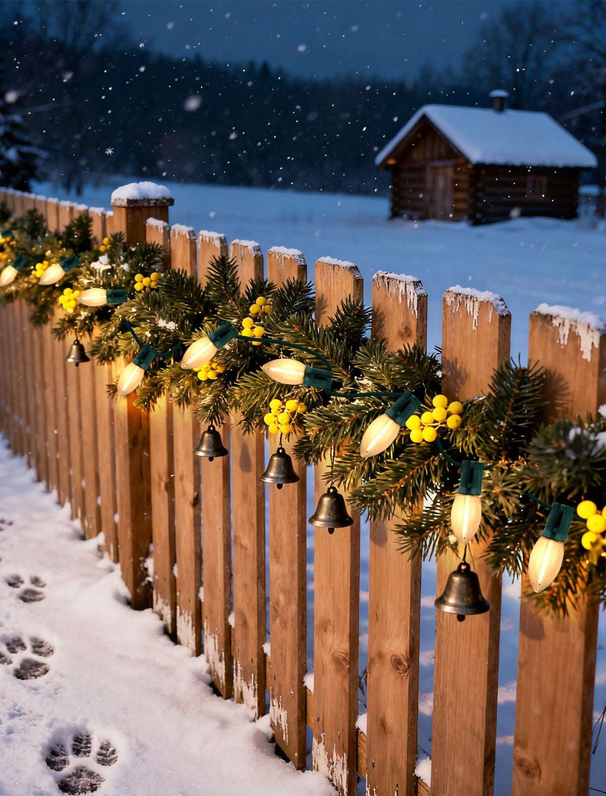 Adirxon (2-Pack) 50FT 50 LED C9 Outdoor Christmas Lights, Waterproof & Connectable String Lights for Holiday Decor, Super Bright Warm White Bulbs for Patio, Yard, Porch, and Roofline