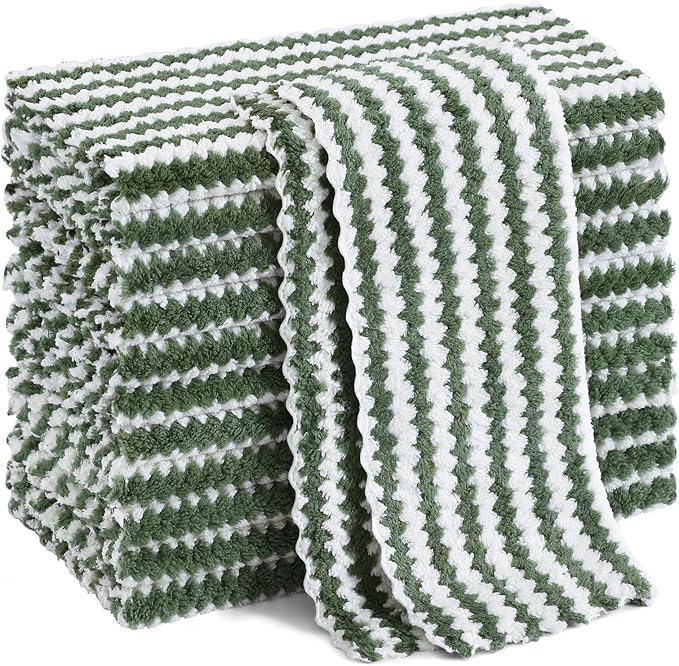 Homaxy 12 Pack Kitchen Dish Cloths, Ultra Soft and Absorbent Dish Towels