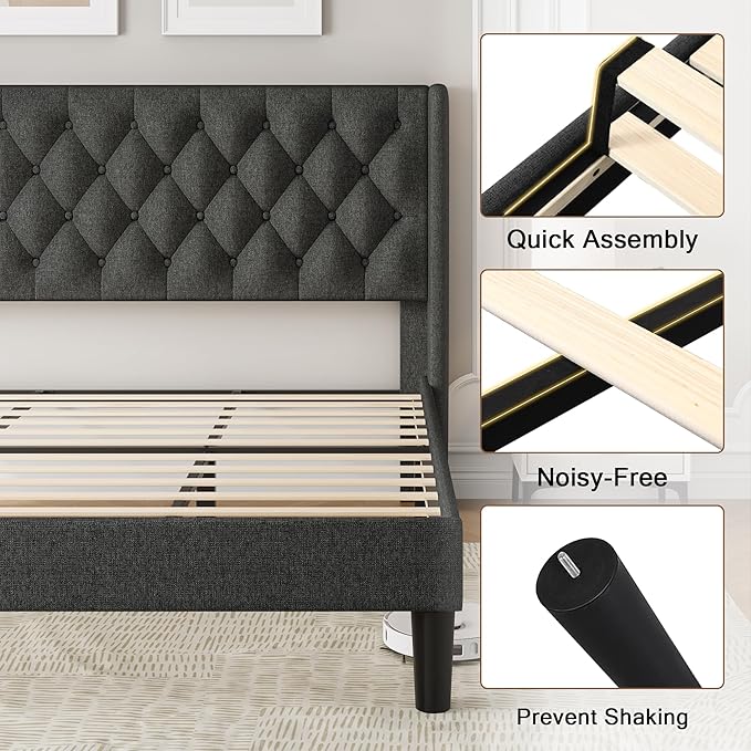 Einhomn King Size Platform Bed Frame