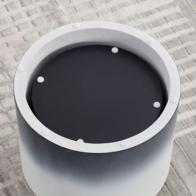 Small Round Coffee Table Nesting End Table Set of 2, MDF Side Circle Accent