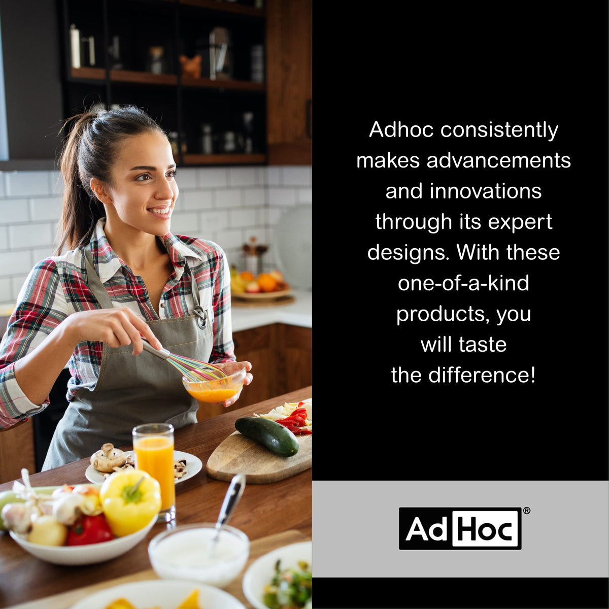 AdHoc Select Geared Salt or Pepper Grinder - Handy Seasoning Mill for Salt & Pepper - Manual Grinder with Ceramic Mechanism - Durable & Reliable Shakers