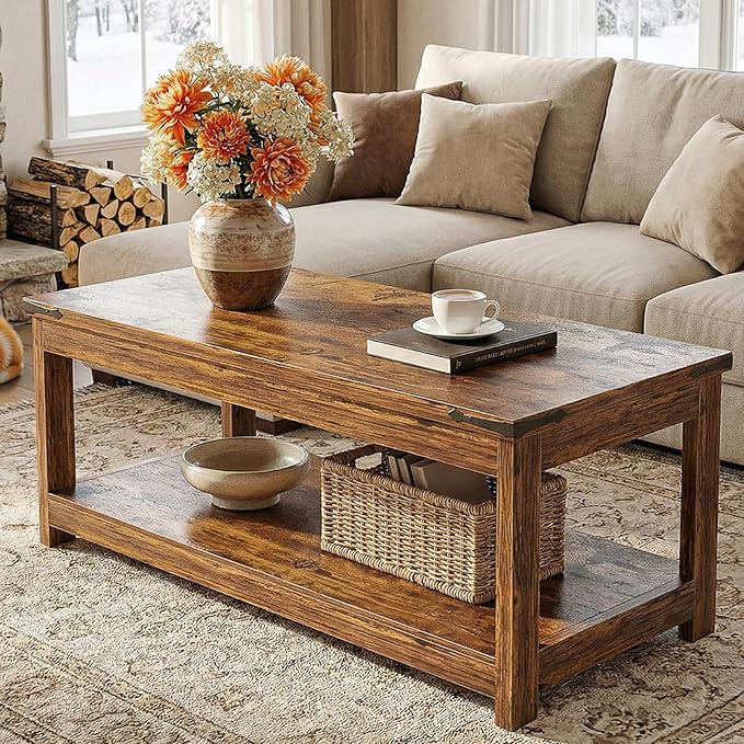 Homieasy 43.3” Rectangular Coffee Table