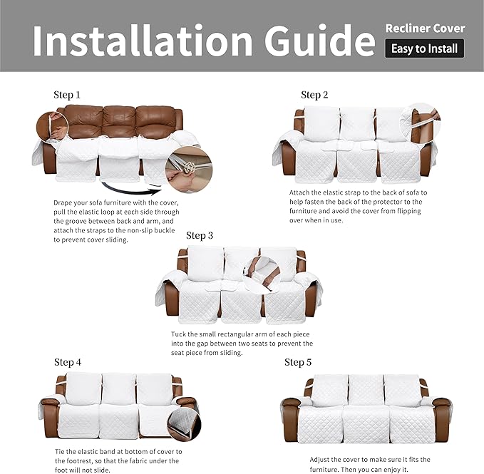 Easy-Going Recliner Sofa Cover, Reversible Couch Cover