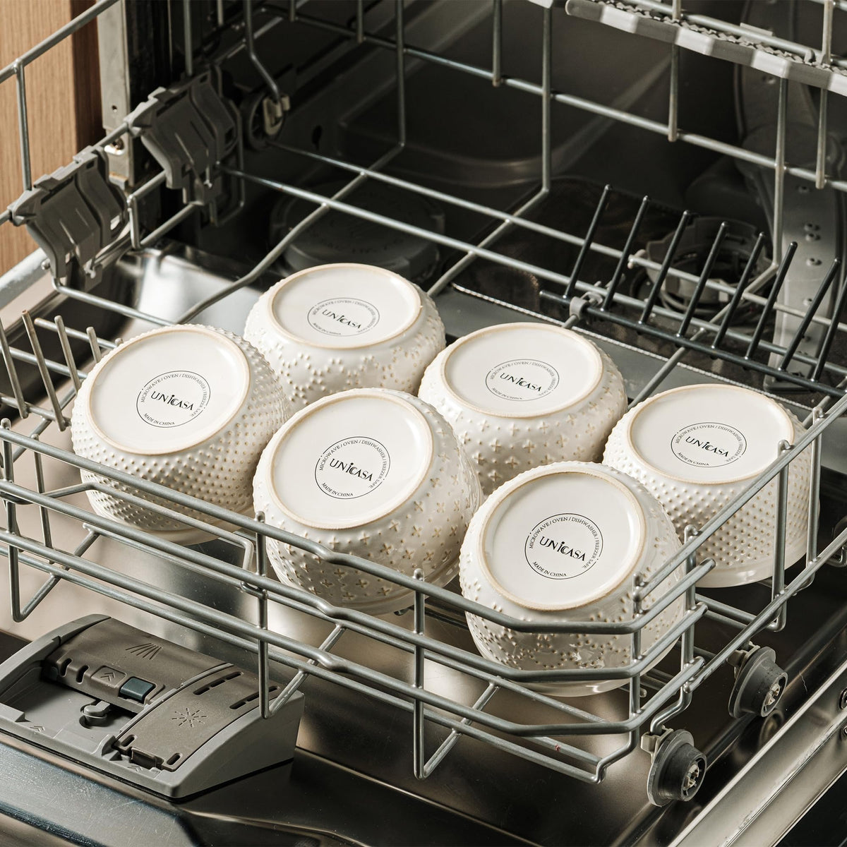 UNICASA Ramekins 4 oz, Set of 6, Thick Wall Ceramic Baking Dishes for Creme Brulee, Dips, Non-Toxic, Dishwasher & Oven Safe, Farmhouse Individual Dessert Cups