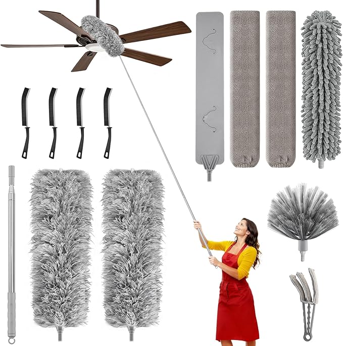 12-in-1 Professional Deep Cleaning System, 100-inch Extendable Duster
