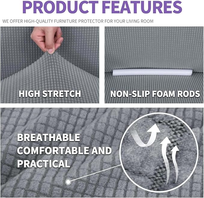 ZNSAYOTX Super Stretch Couch Cover Universal Sofa Covers