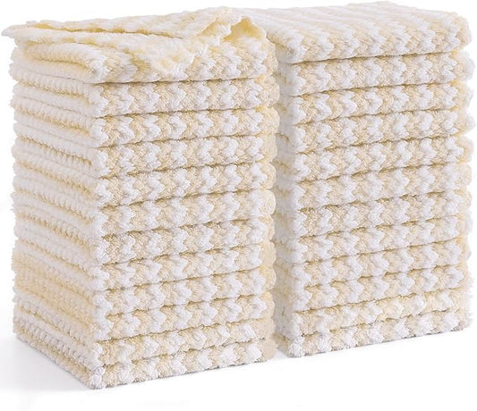 Homaxy 24 Pack Kitchen Dish Cloths, Ultra Soft and Absorbent Dish Towels